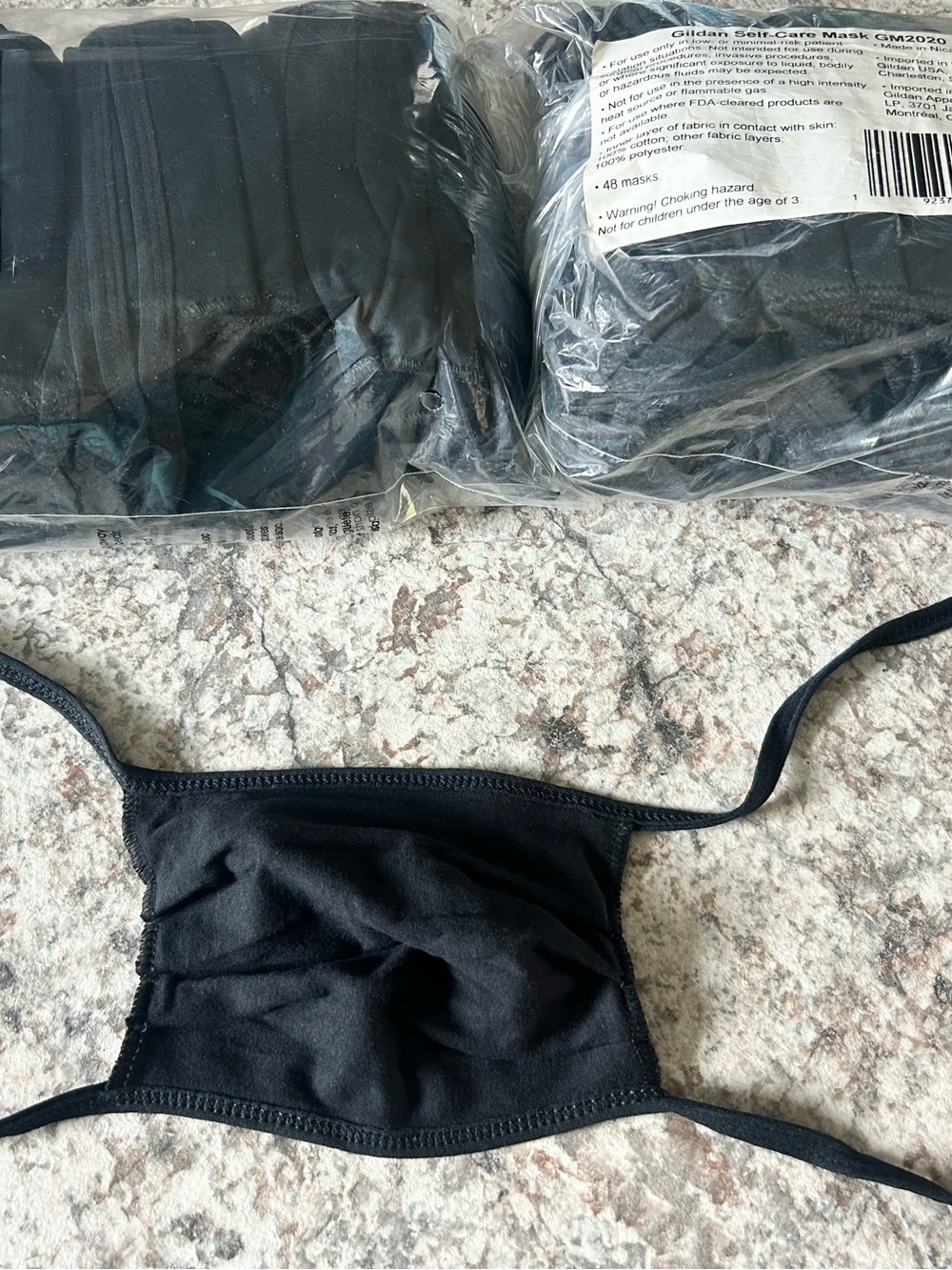Black Women's Reusable Face Mask - Gildan